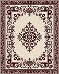 Classic Scrollwork With Floral Motifs Rug - Cutout View