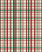 Classic Tartan Red Green Plaid Design Rug - Cutout View