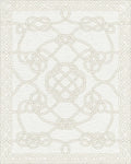 Coastal Beige Knot Border Rug - Cutout View