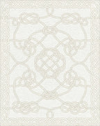 Coastal Beige Knot Border Rug - Cutout View