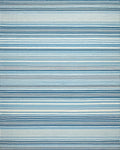 Coastal Blue Stripe Textured Rug - Cutout View