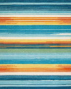 Coastal Stripe Sunset Gradient Rug - Cutout View