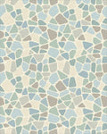 Coastal Terracotta Irregular Stone Collage Rug - Cutout View
