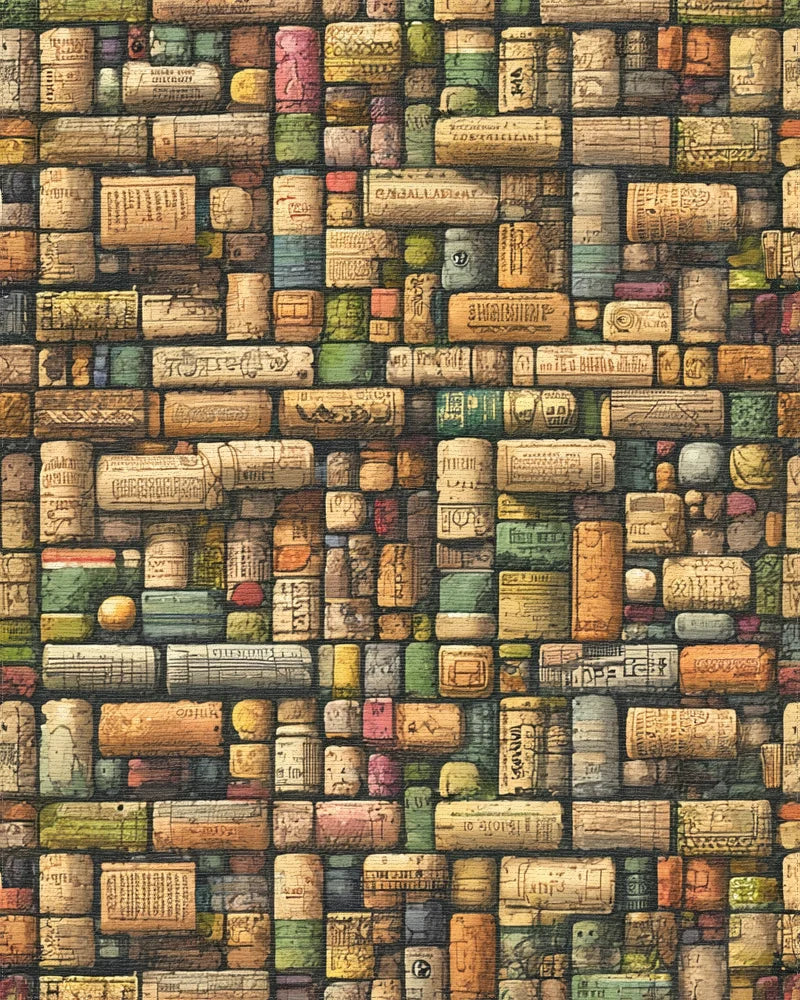 Collage Of Textured Cork Patterns Rug - Cutout View