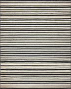 Contemporary Monochrome Horizontal Bands Rug - Cutout View