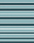 Contemporary Teal Horizontal Stripe Rug - Cutout View