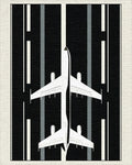Contrast Plane Runway Graphic Rug - Cutout View