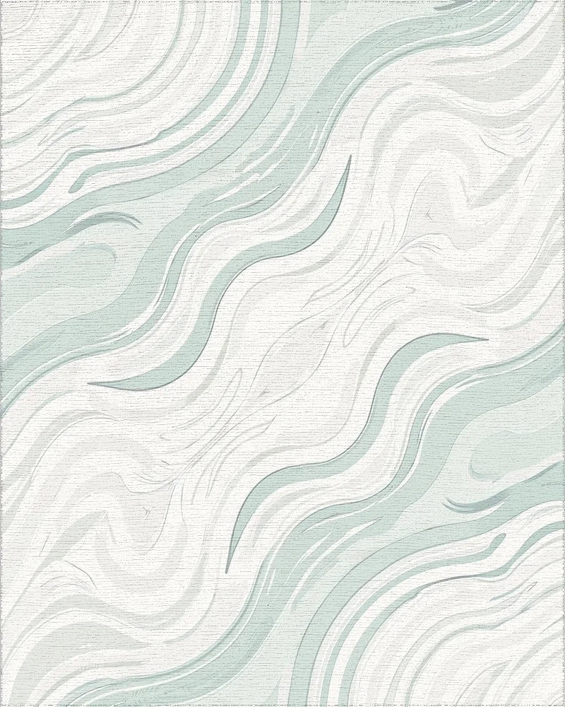 Cool Abstract Swirl Pattern Rug - Cutout View