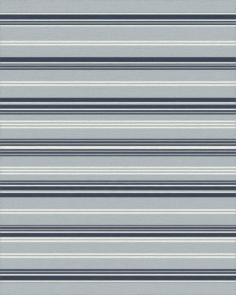 Cool Gray Navy Blue Striped Rug - Cutout View