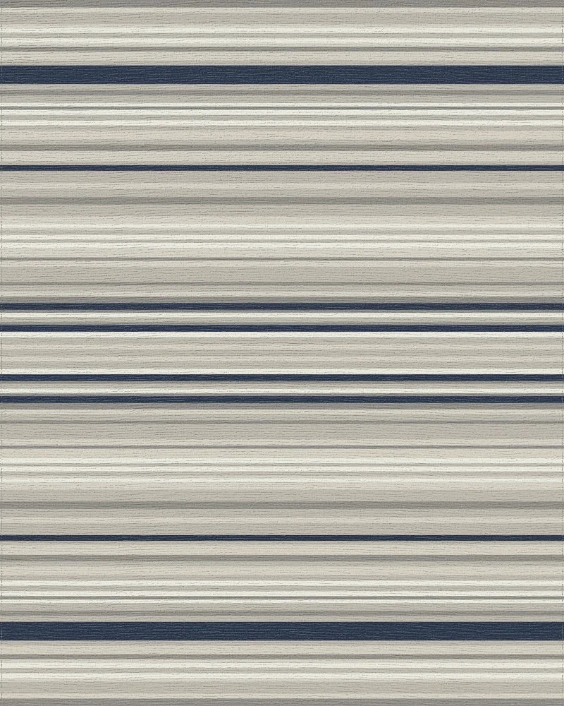 Cool Neutrals Navy Stripe Rug - Cutout View