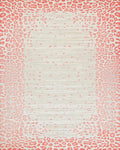 Coral Animal Print Textured Rug - Cutout View