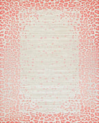 Coral Animal Print Textured Rug - Cutout View