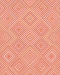 Coral Diamond Geometric Inlay Rug - Cutout View