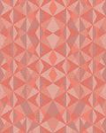Coral Geometric Starburst Medallion Rug - Cutout View