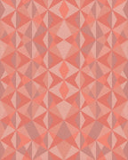 Coral Geometric Starburst Medallion Rug - Cutout View