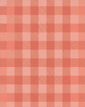 Coral Pink Buffalo Check Square Rug - Cutout View