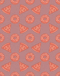 Coral Pizza Donut Repeating Pattern Rug - Cutout View