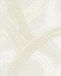 Cream Abstract Brush Stroke Rug - Cutout View