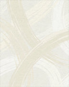 Cream Abstract Brush Stroke Rug - Cutout View