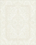 Cream Antique Scrollwork Medina Rug - Cutout View