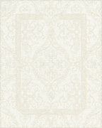 Cream Antique Scrollwork Medina Rug - Cutout View
