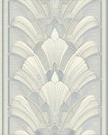 Cream Art Deco Fan Rug - Cutout View