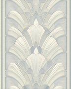 Cream Art Deco Fan Rug - Cutout View