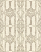 Cream Boho Macrame Diamond Medallion Rug - Cutout View