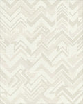 Cream Chevron Abstract Geometric Rug - Cutout View