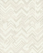 Cream Chevron Abstract Geometric Rug - Cutout View