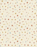 Cream Confetti Geometric Scatter Rug - Cutout View