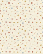 Cream Confetti Geometric Scatter Rug - Cutout View