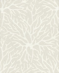 Cream Coral Branch Repeat Rug - Cutout View