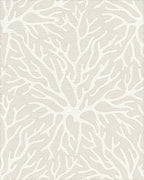 Cream Coral Branch Repeat Rug - Cutout View