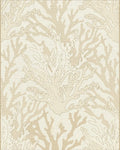 Cream Coral Reef Botanical Scene Rug - Cutout View