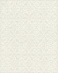 Cream Fish Vine Intertwined Floral Rug - Cutout View