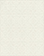Cream Fish Vine Intertwined Floral Rug - Cutout View