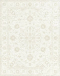 Cream Floral Medallion Traditional Rug - Cutout View