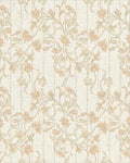 Cream Floral Vine Scroll Rug - Cutout View