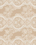 Cream Lace Floral Arrangement Rug - Cutout View