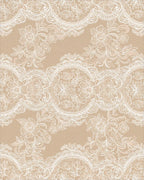 Cream Lace Floral Arrangement Rug - Cutout View