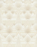 Cream Maya Temple Sunburst Rug - Cutout View