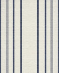 Cream Navy Stripe Ticking Rug - Cutout View