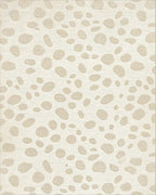 Cream Sand Spots Contemporary Rug - Cutout View