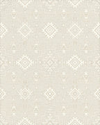 Cream Thunderbird Geometric Arrangement Rug - Cutout View