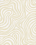 Creamy Swirl Pattern Rug - Cutout View