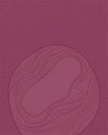 Crimson Abstract Wavy Line Enclosure Rug - Cutout View