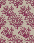 Crimson Coral Branch Repeats Rug - Cutout View