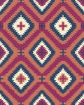 Crimson Diamond Sun Motif Rug - Cutout View