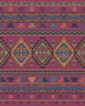 Crimson Geometric Tribal Medallion Rug - Cutout View